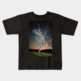 Night landscape with tree Kids T-Shirt